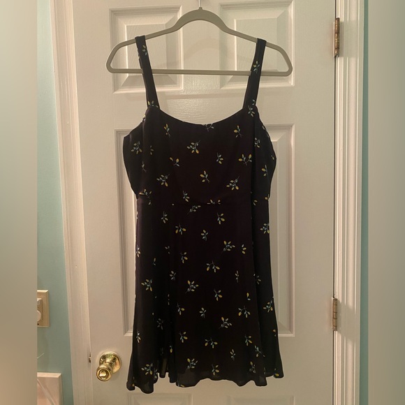 Lulu’s First Pick Forever Black Floral Print Mini Dress L - Picture 4 of 11